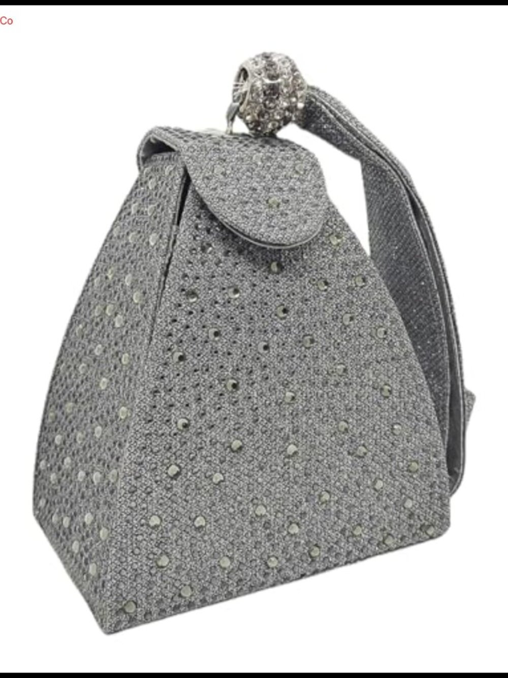Rhinestone Triangle Evening Bag Wristlet Clutch Purse Formal Wedding